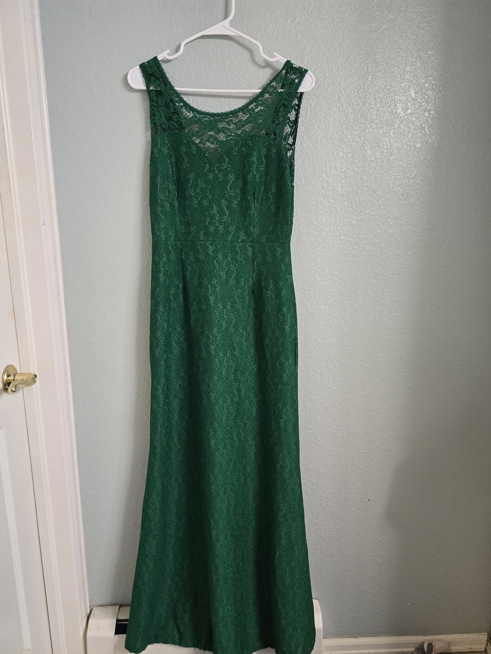Miusol Emerald Green Lace Maxi Dress